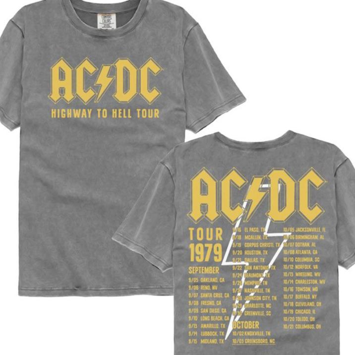 ACDC Highway To Hell Tour 1979 Fb Comfort Colors T-Shirt product image 2