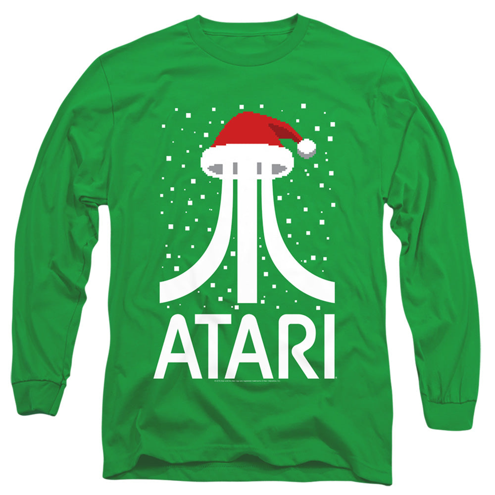 Men's Atari Pixel Santa Hat Long Sleeve T-Shirt