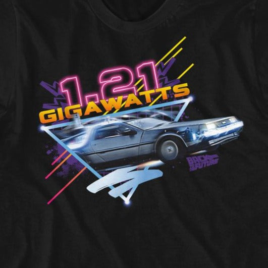 Back To The Future Neon Gigawatts T-Shirt product image 2