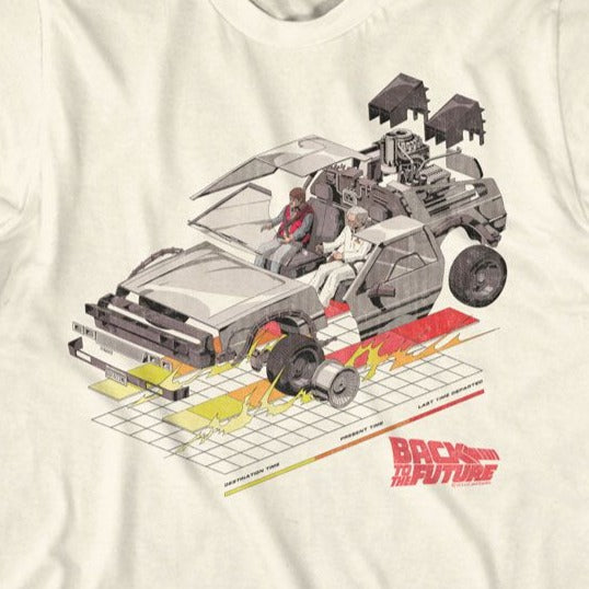 Back To The Future Car With Grid T-Shirt product image 2