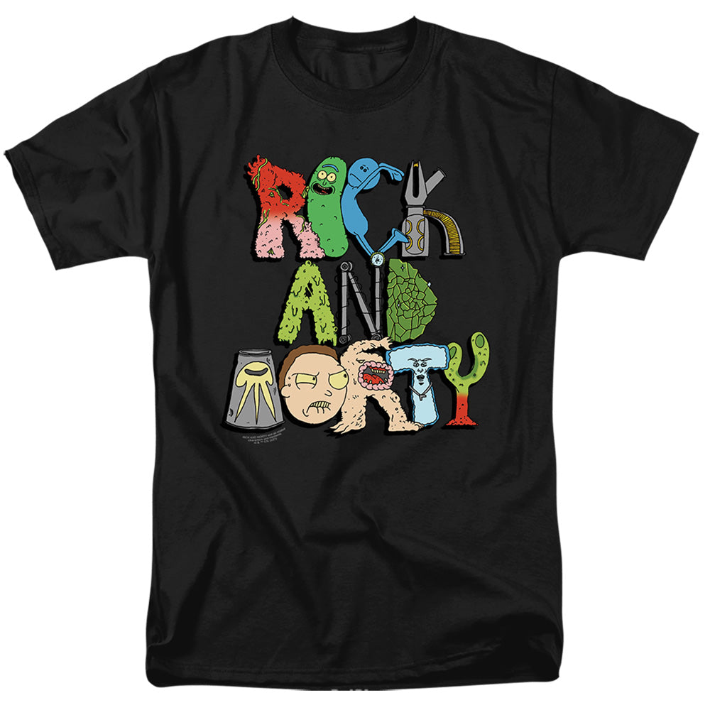 Rick and Morty Illustrated Logo T-Shirt product image 1