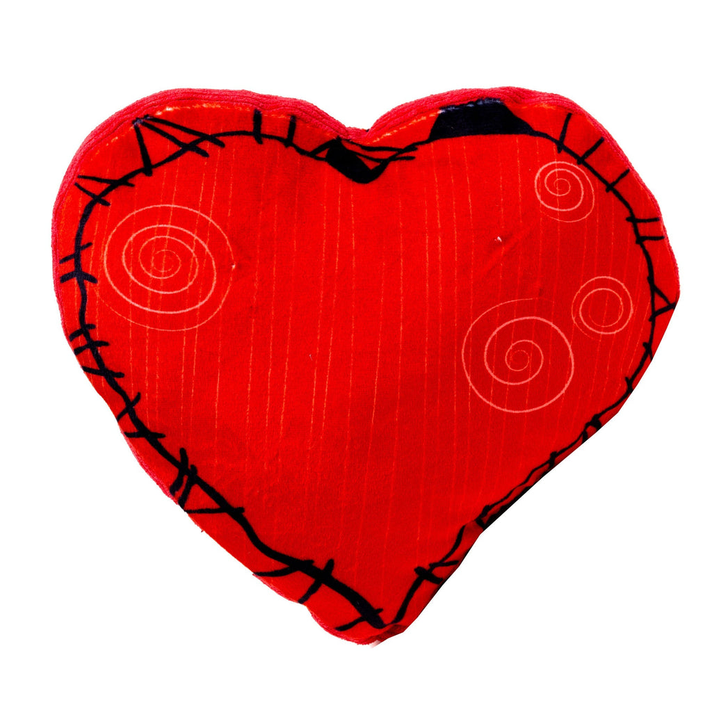 The Nightmare Before Christmas Jack and Sally Heart Plush Squeaker Dog Toy