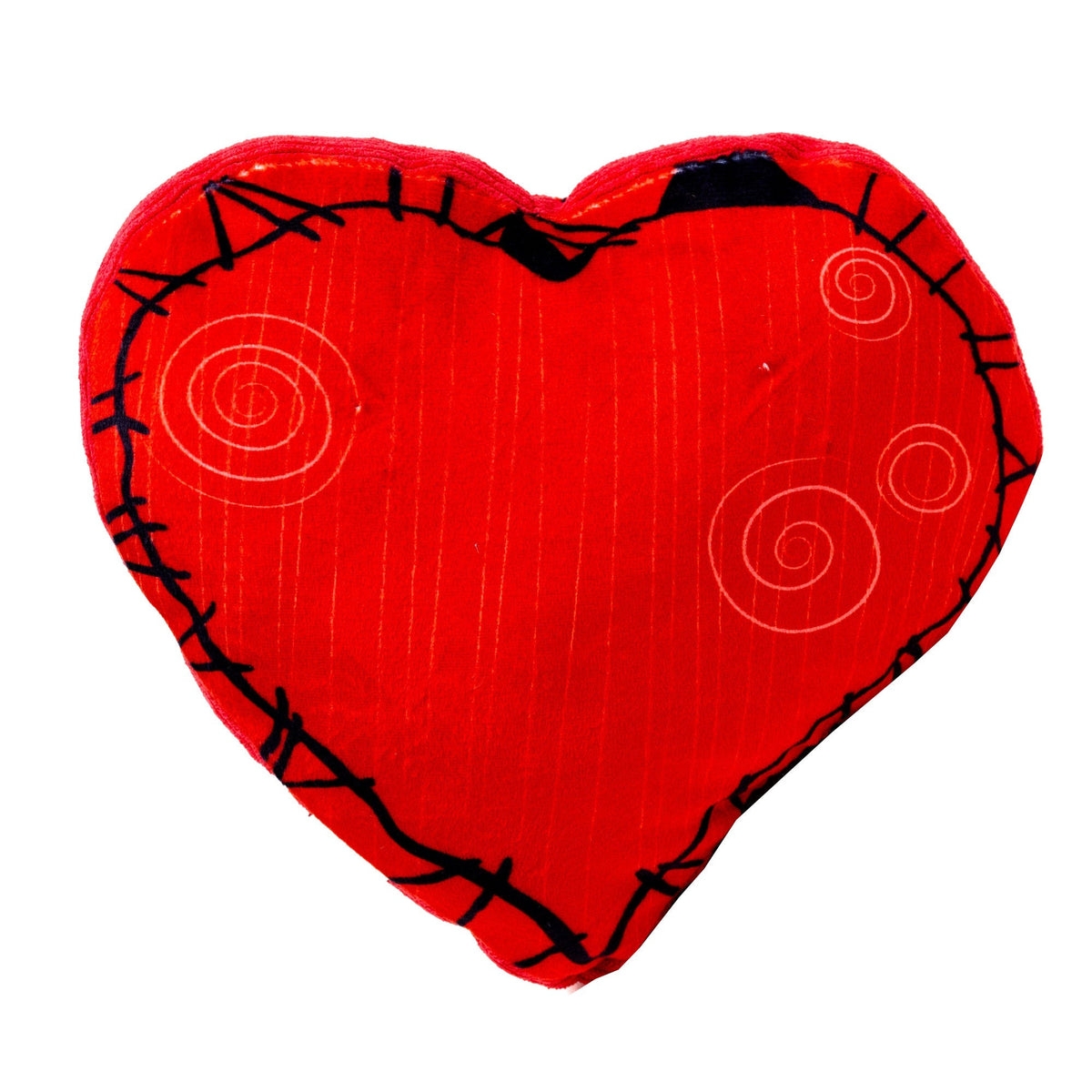 The Nightmare Before Christmas Jack and Sally Heart Plush Squeaker Dog Toy