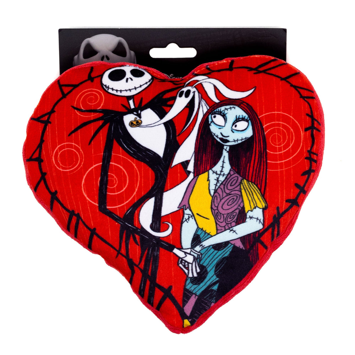 The Nightmare Before Christmas Jack and Sally Heart Plush Squeaker Dog Toy