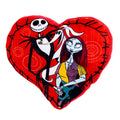 The Nightmare Before Christmas Jack and Sally Heart Plush Squeaker Dog Toy