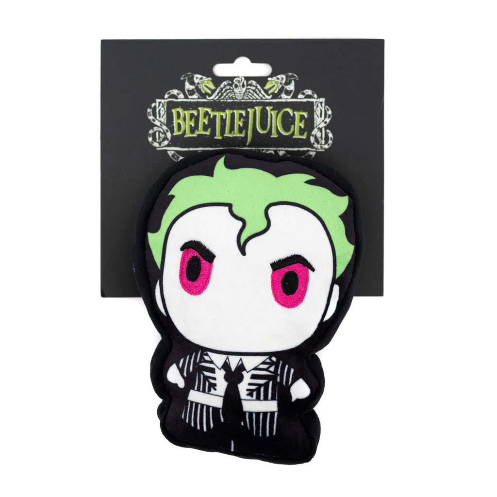 Chibi Beetlejuice Standing Pose Plush Squeaker Dog Toy