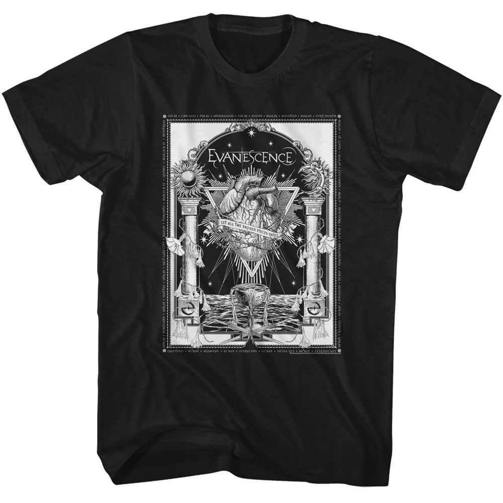 Evanescence Broken Pieces Heart T-Shirt product image 1