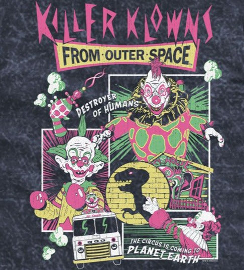 Killer Klowns Comic Boxes Mineral Wash T-Shirt product image 2