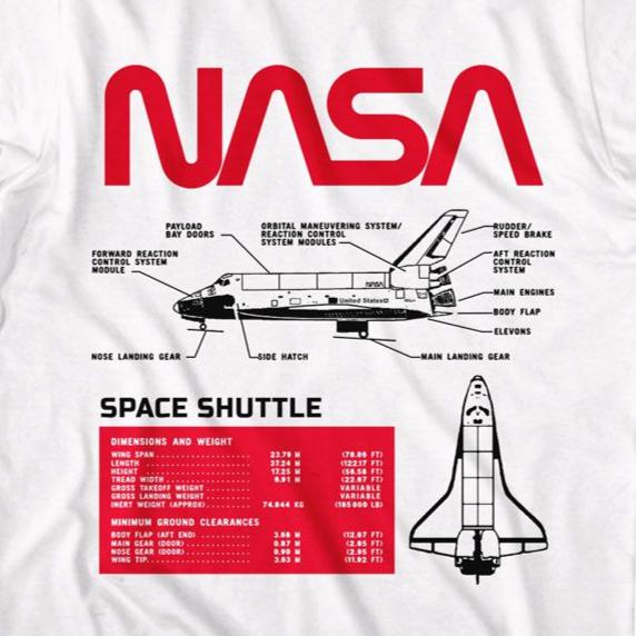 NASA Space Shuttle Specs T-Shirt product image 2