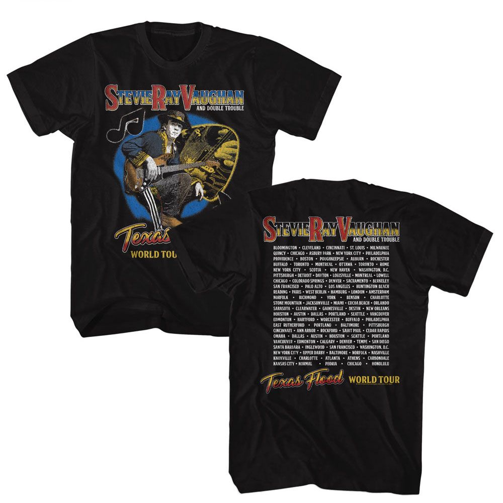 Stevie Ray Vaughan Texas Flood World Tour T-Shirt product image 1