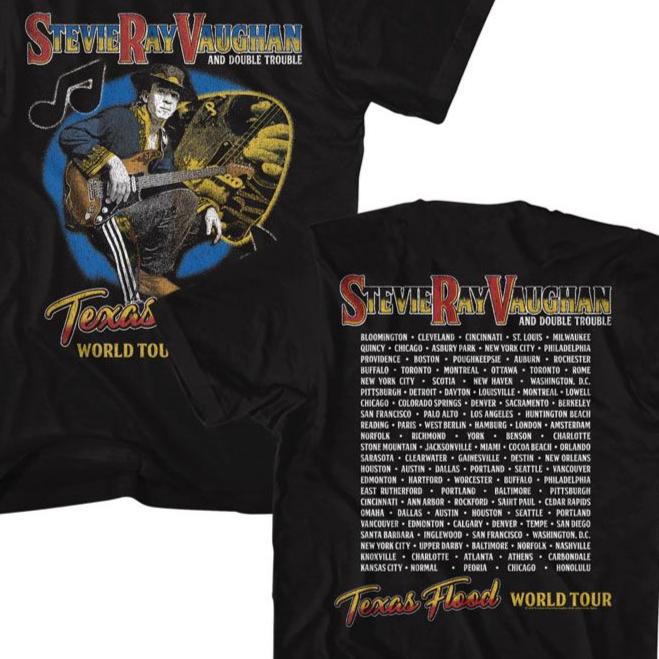 Stevie Ray Vaughan Texas Flood World Tour T-Shirt product image 2
