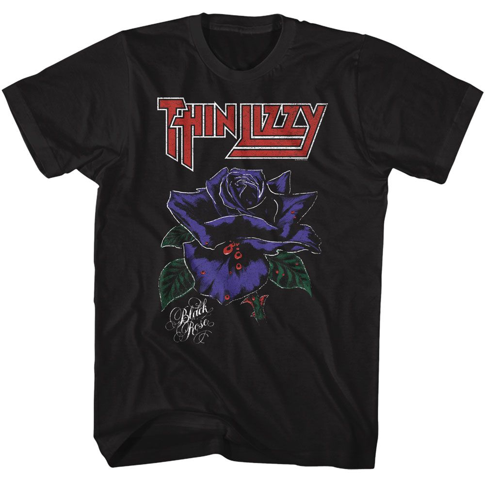 Thin Lizzy Black Rose T-Shirt product image 1
