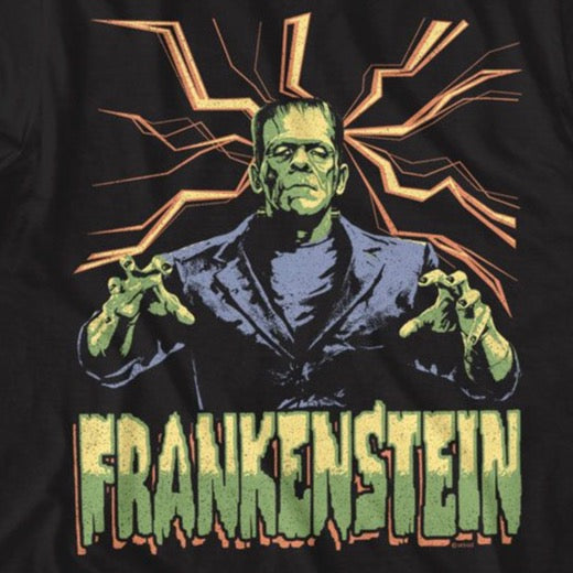 Universal Monsters Frankenstein Lightning Bg T-Shirt product image 2