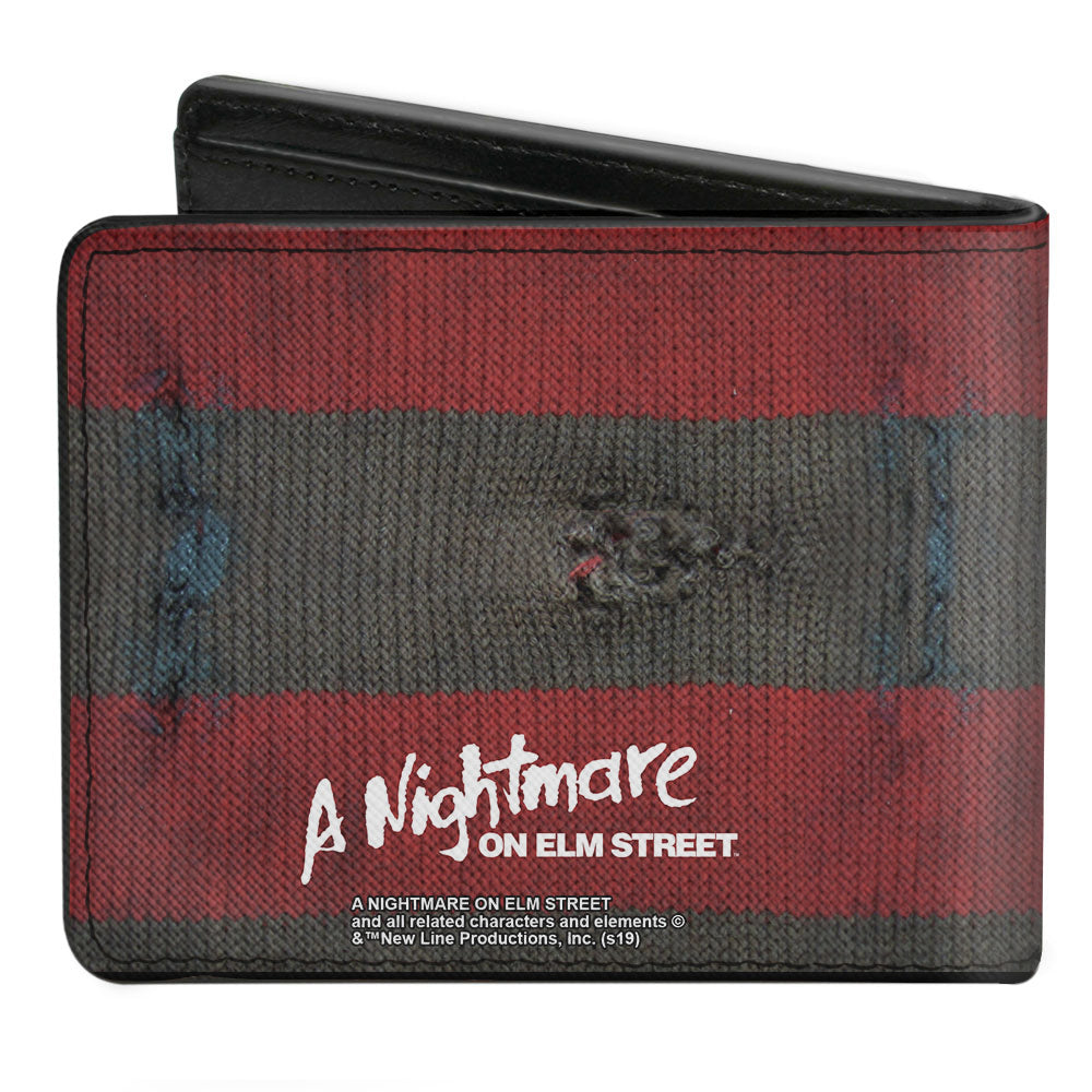 A Nightmare On Elm Street Freddy's Sweater Stripes Bi-Fold Wallet