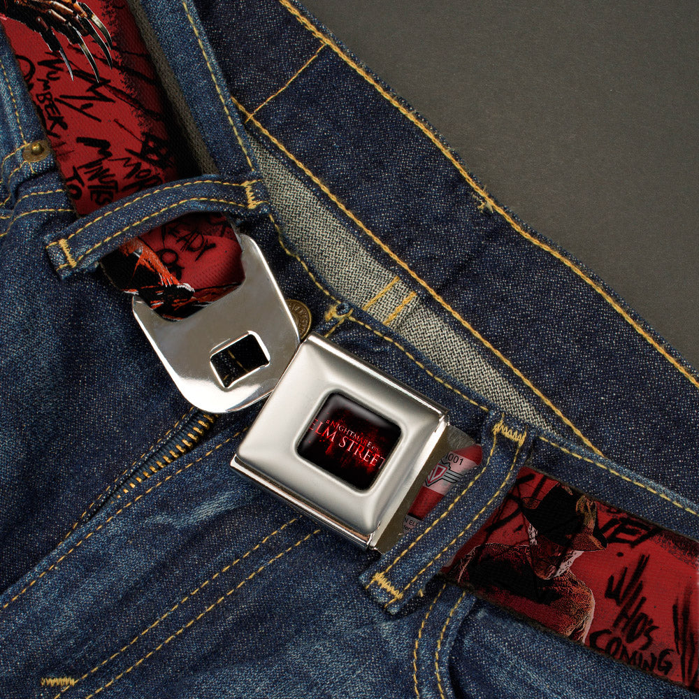 A Nightmare On Elm Street Logo Seatbelt Belt