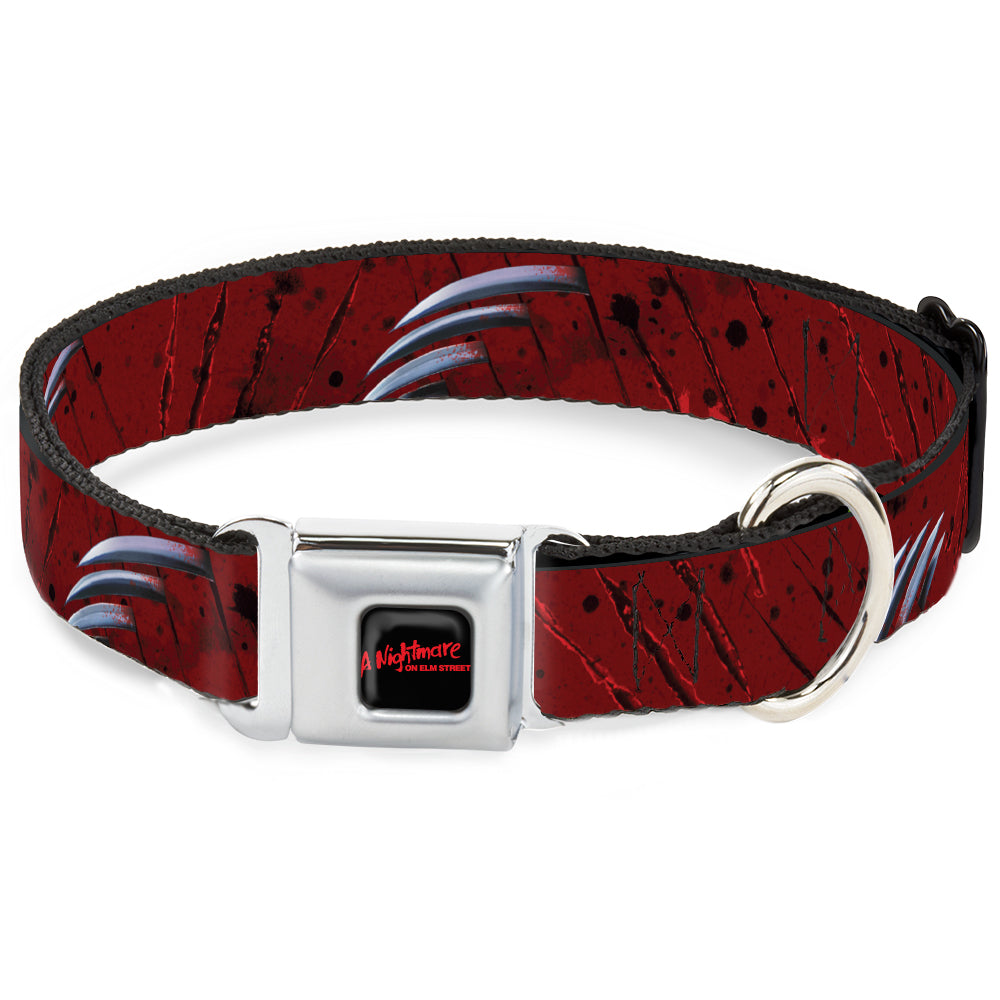 A Nightmare On Elm Street Blood Splatter Seatbelt Buckle Dog Collar